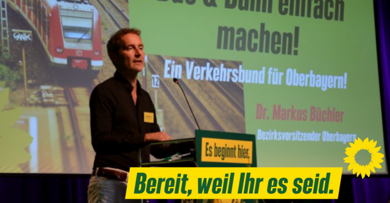 Dr. Markus Büchler ist zwei weitere Jahre Bezirksvorsitzender der Grünen in Oberbayern