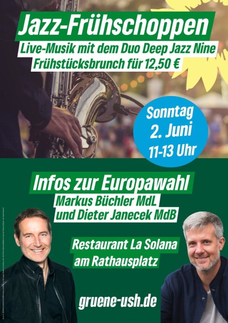 Einladung: Grüner Jazz-Frühschoppen in Unterschleißheim